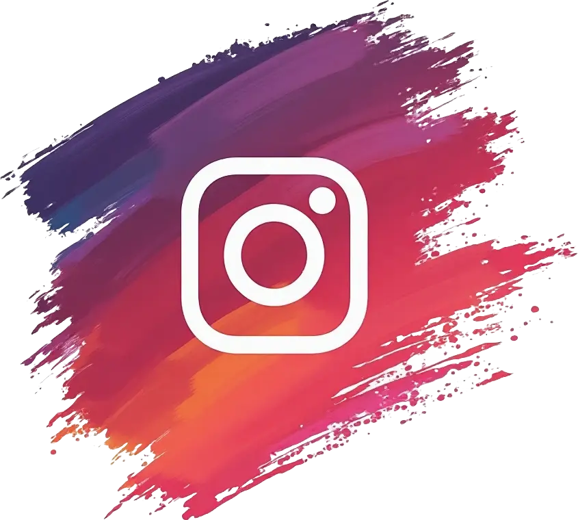 Instagram Icon with Colorful Background