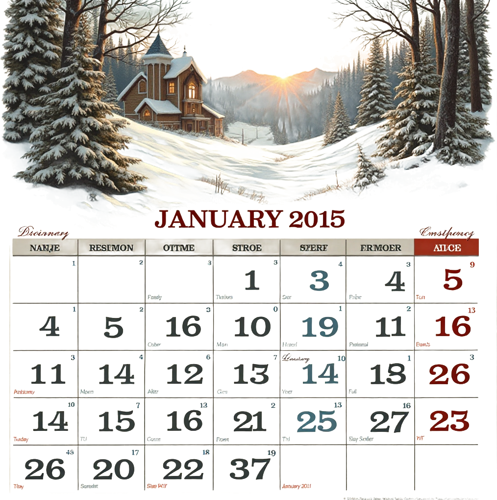 Winter Wonderland Calendar