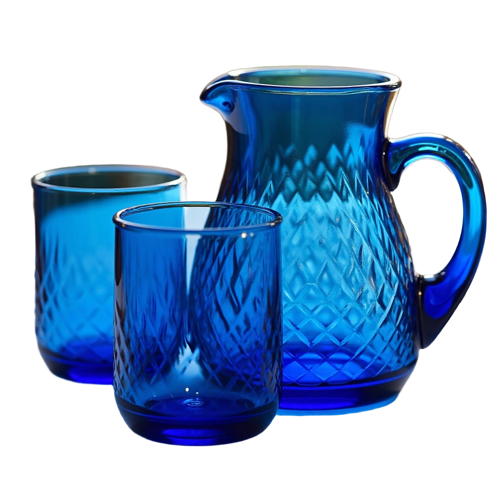 Blue Glassware Set