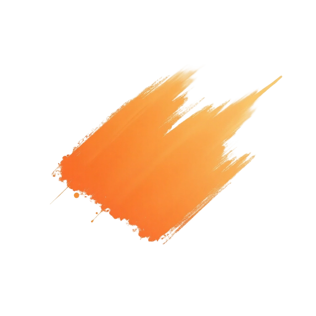 Abstract Orange Brushstroke