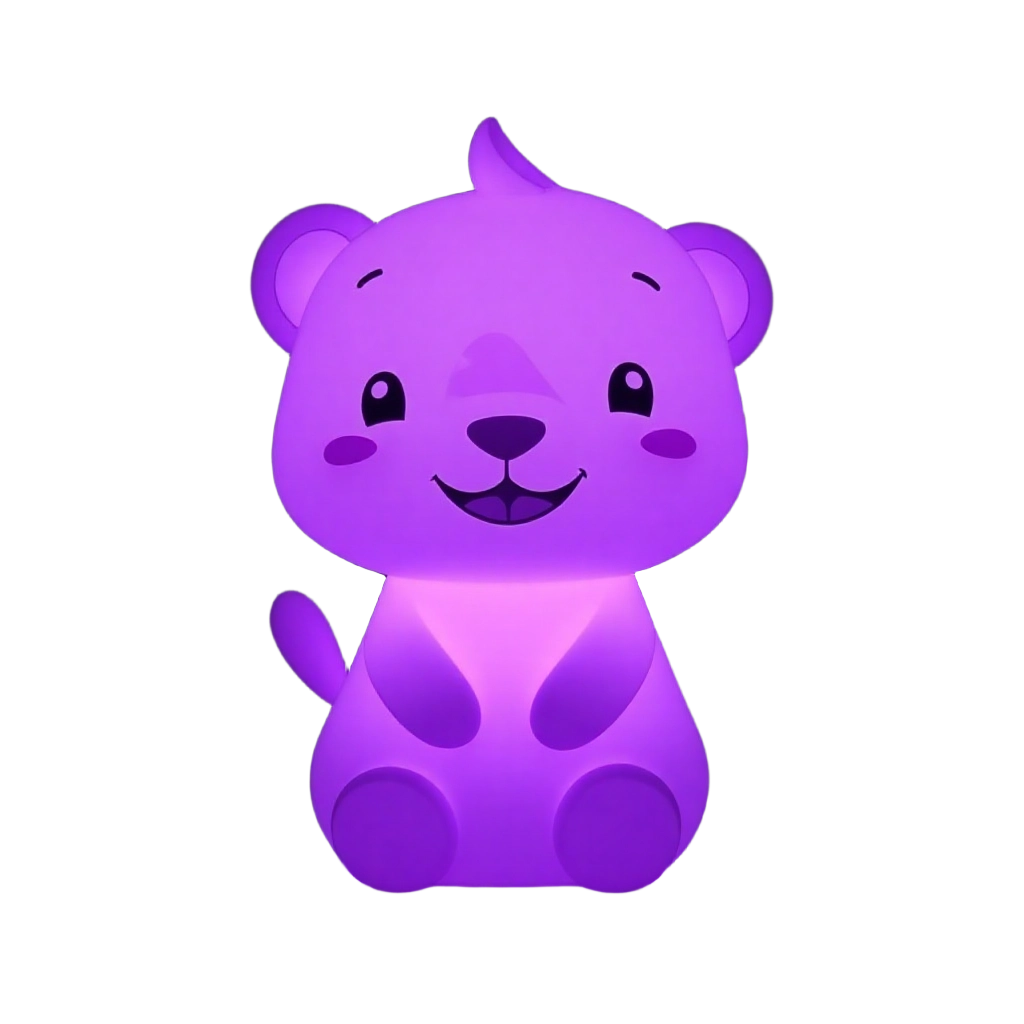 Purple Bear Night Light