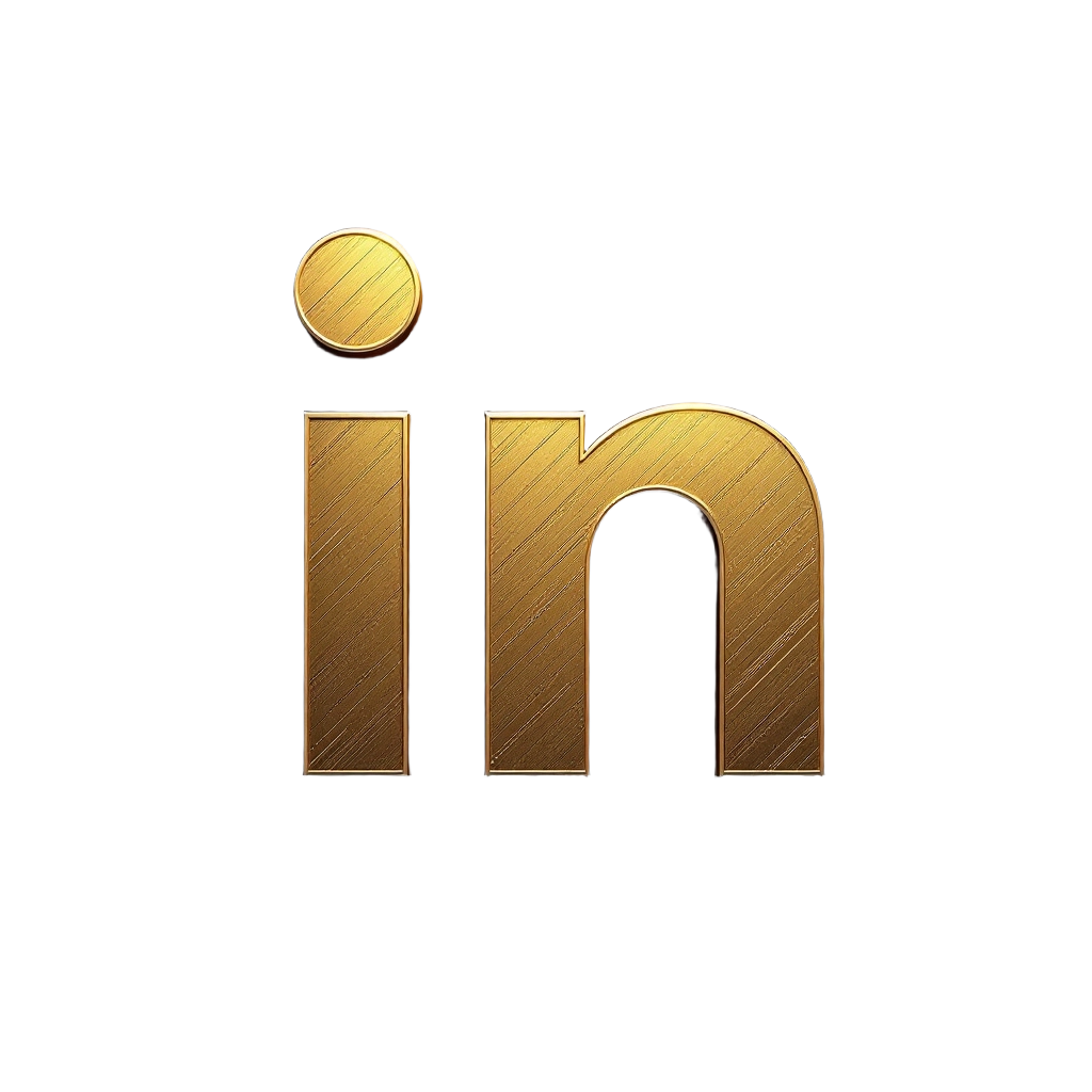 Golden LinkedIn Icon