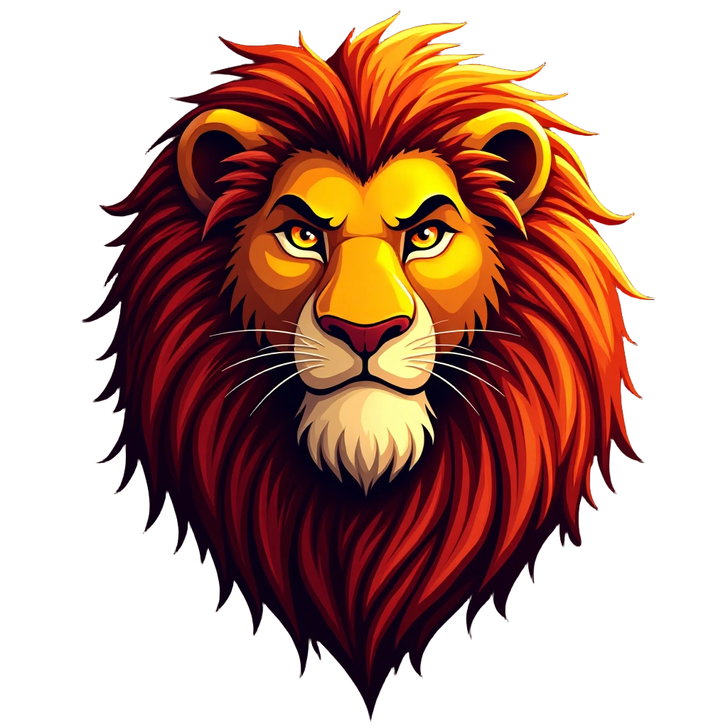 Majestic Lion Head Illustration