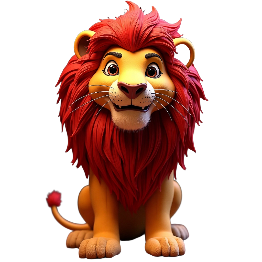 Adorable Cartoon Lion