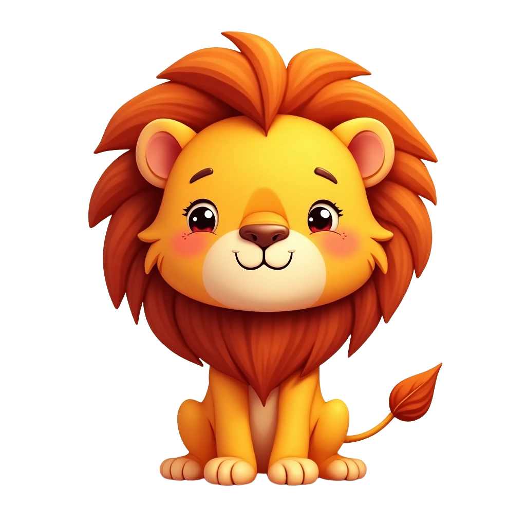 Cute Lion Character