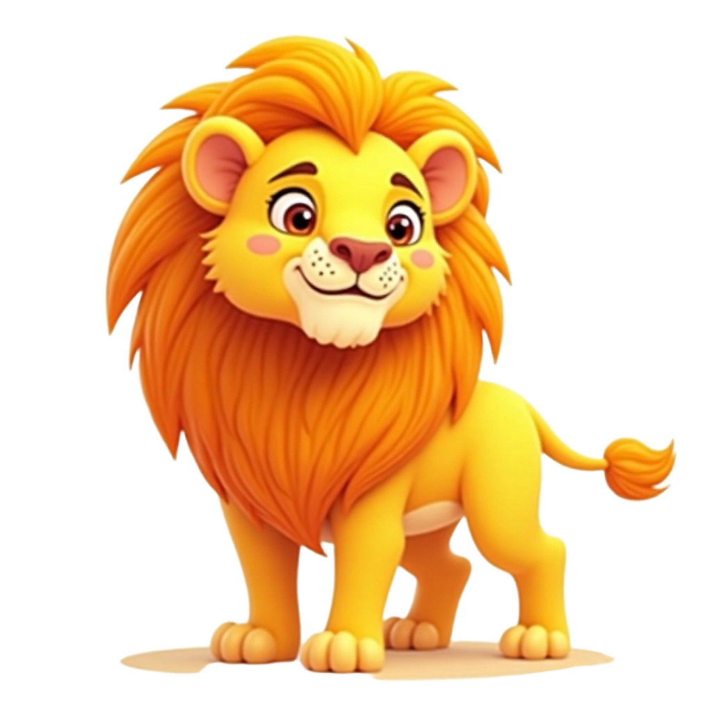 Adorable Cartoon Lion