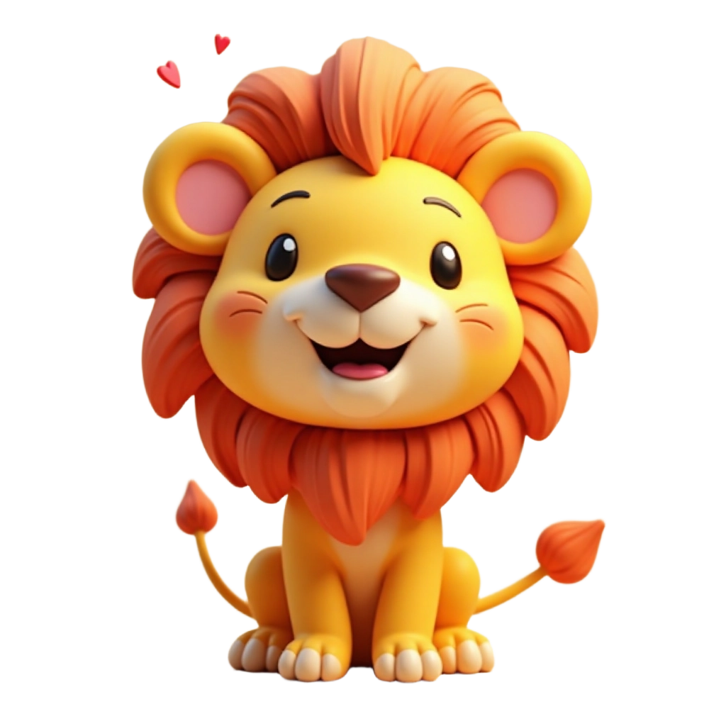 Cute Lion Character