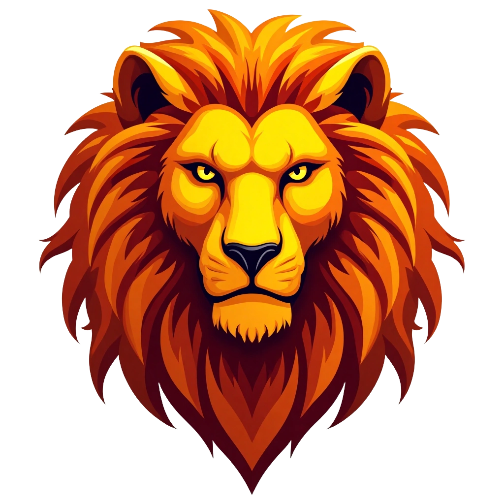 Majestic Lion Head Illustration