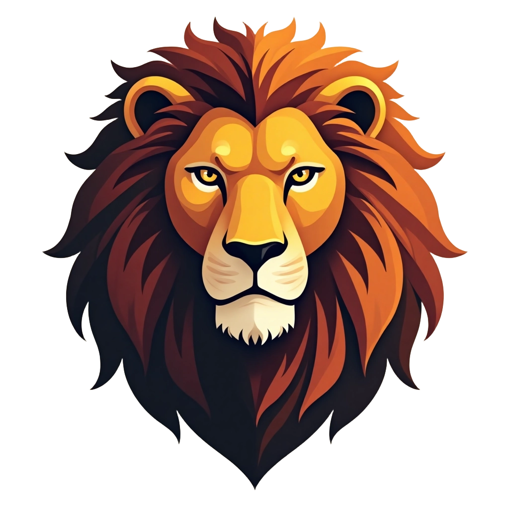 Majestic Lion Head Illustration