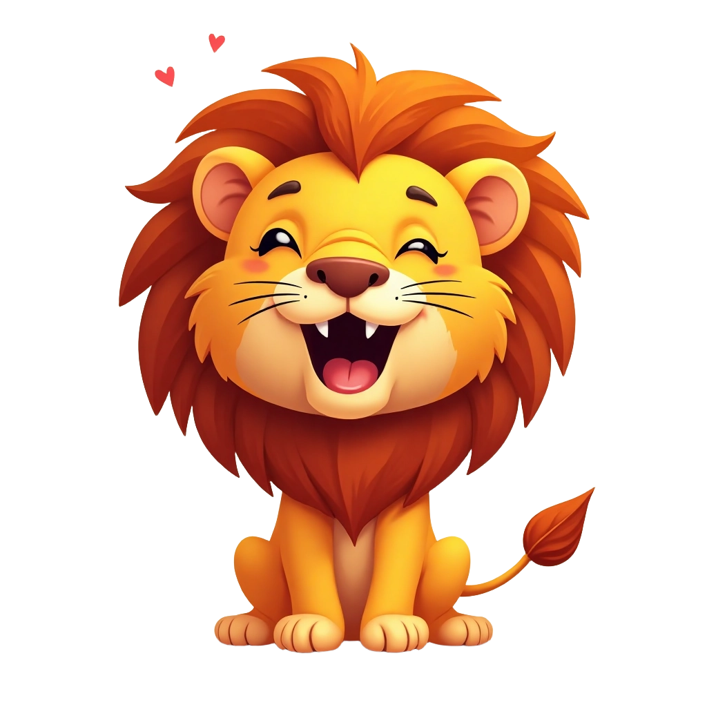 Happy Cartoon Lion