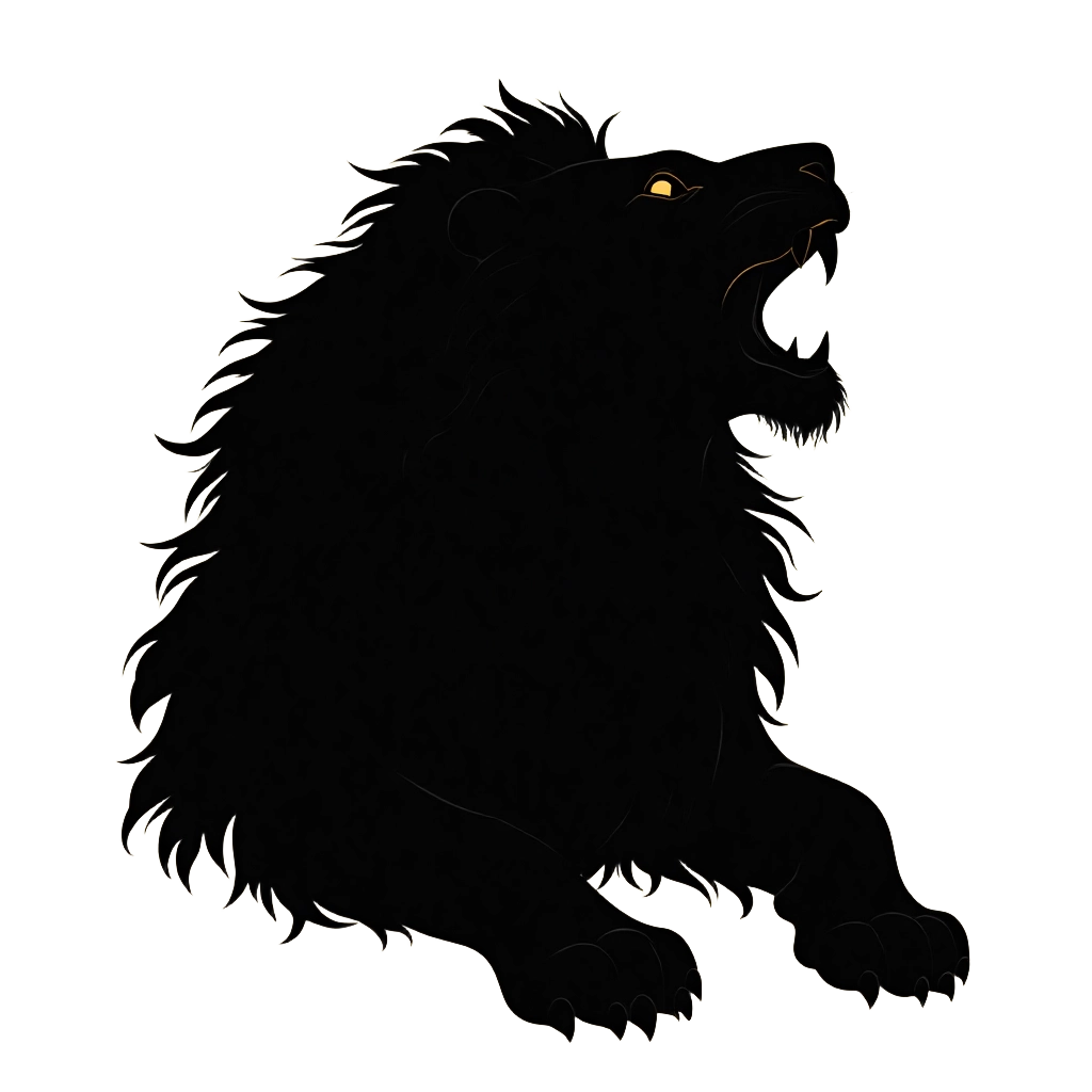 Roaring Lion Silhouette