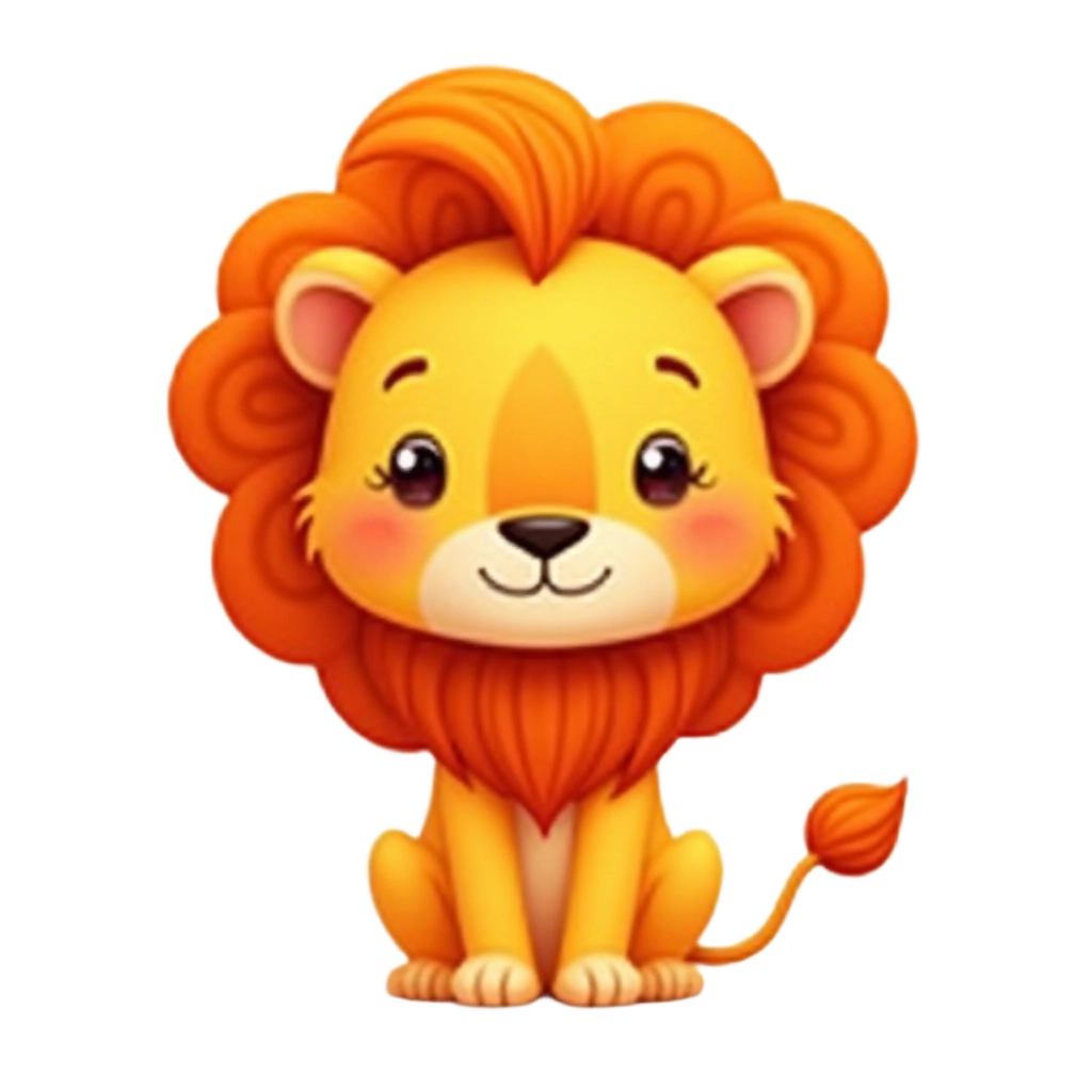 Adorable Cartoon Lion