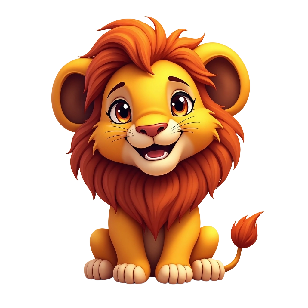 Cute Cartoon Lion