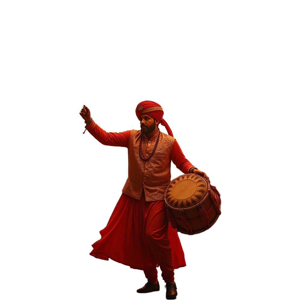 Traditional Indian Drummer