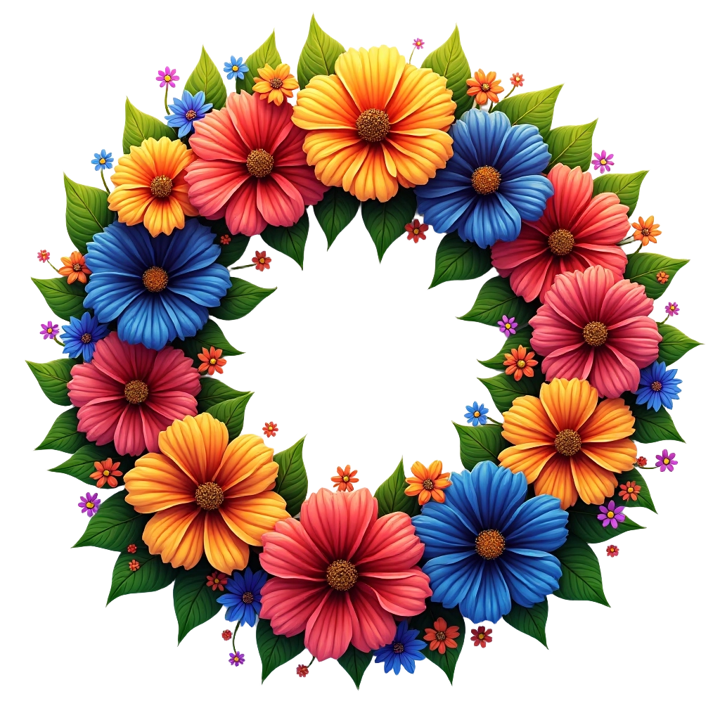 Colorful Floral Wreath