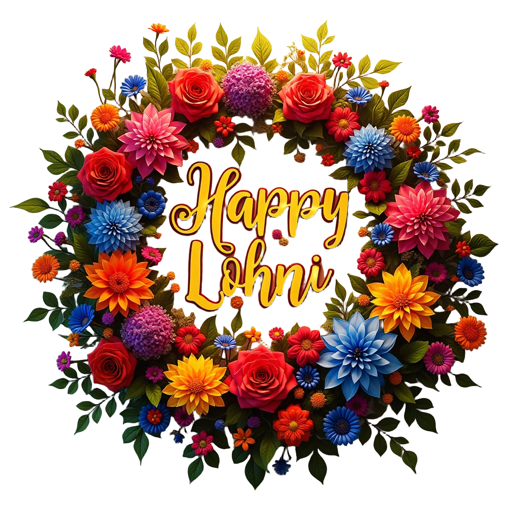 Happy Lohri Floral Wreath