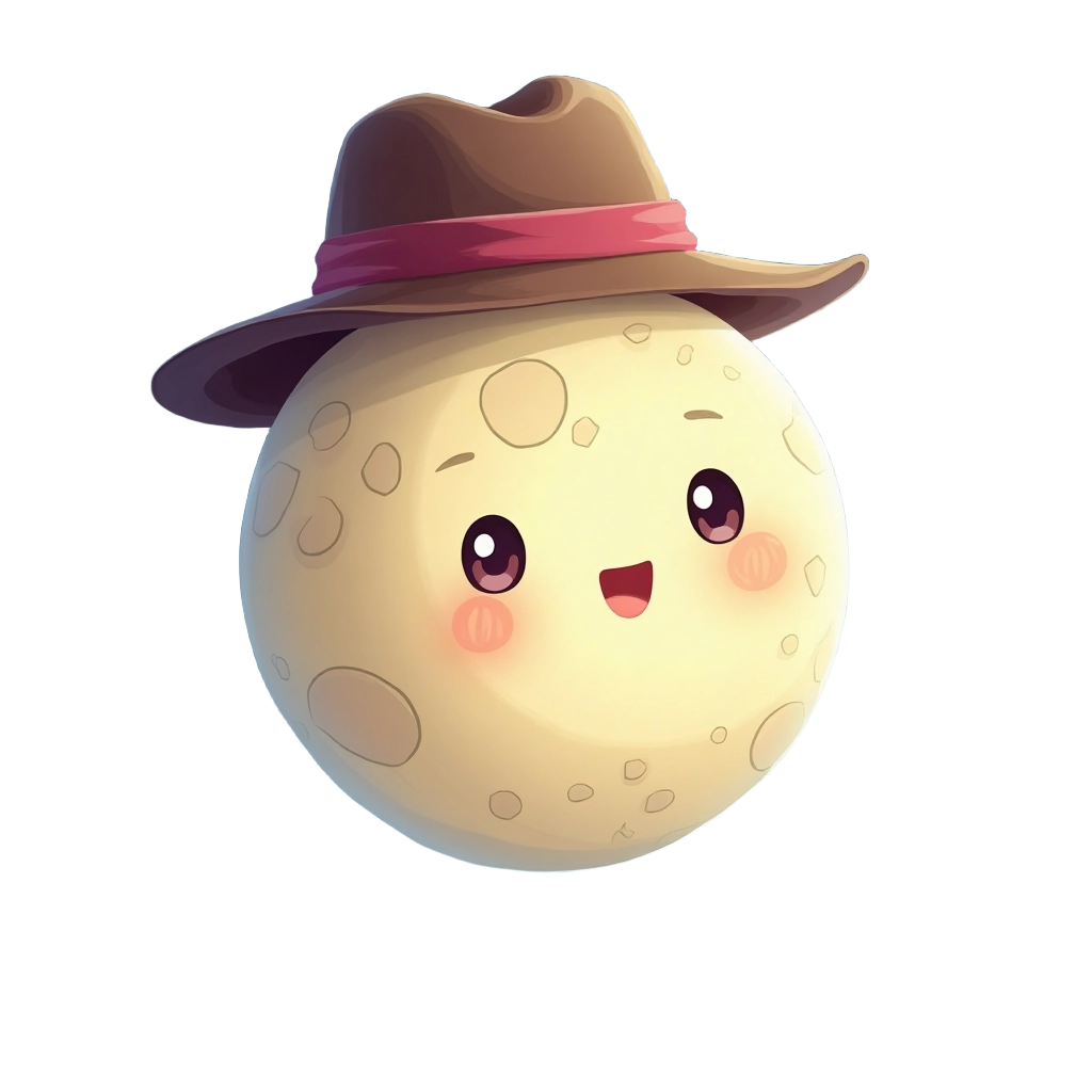 Adventurous Moon Character