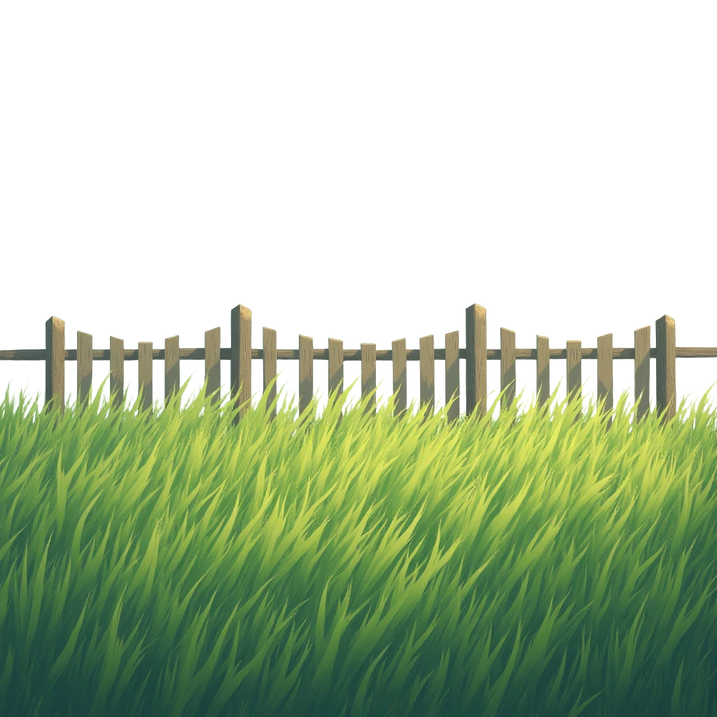 Rustic Fence and Green Grass