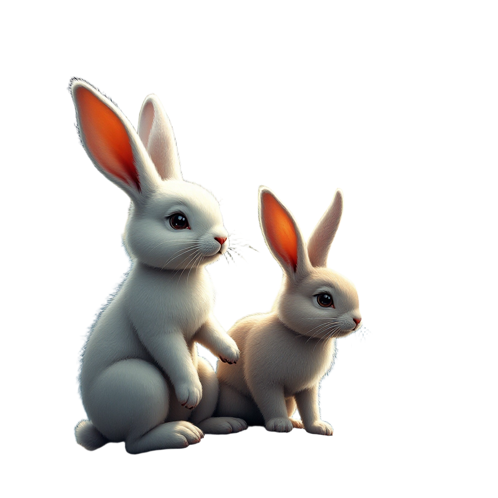 Two Adorable Rabbits