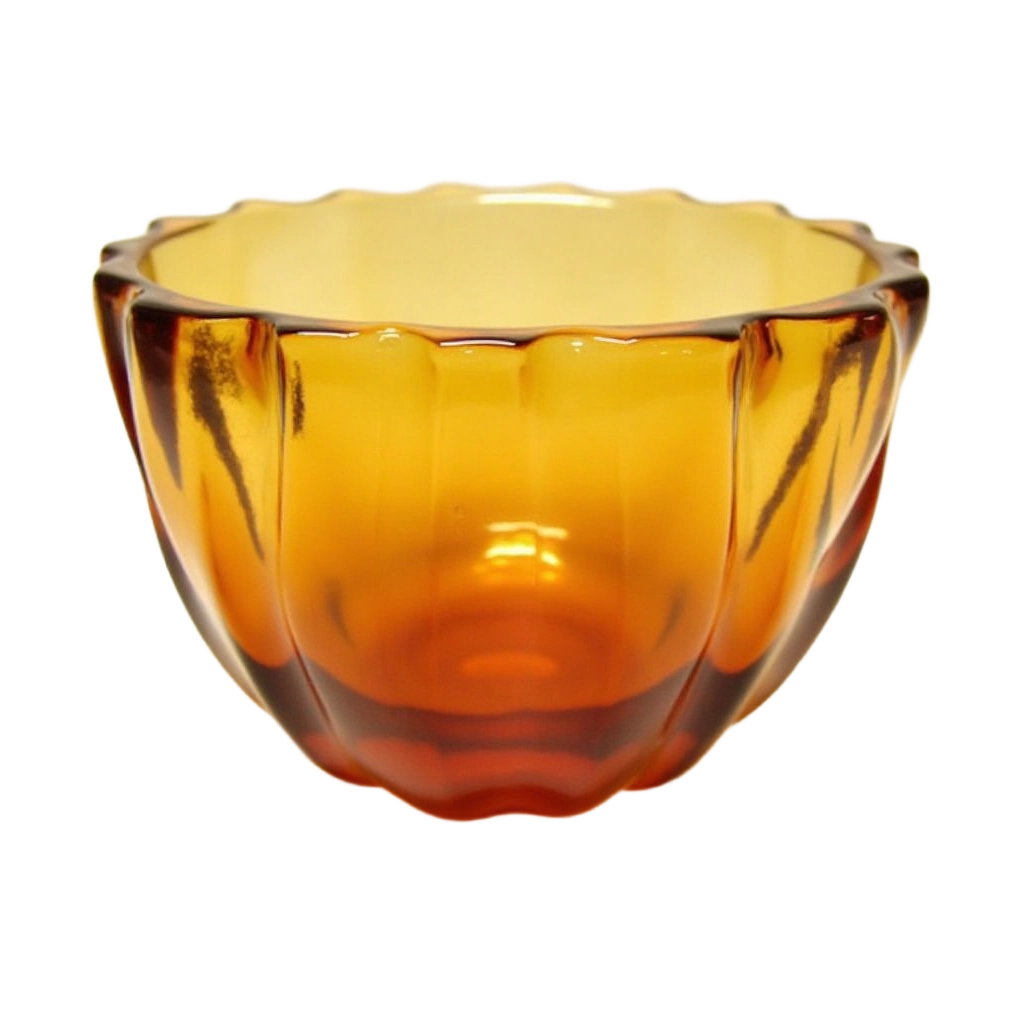 Amber Glass Bowl