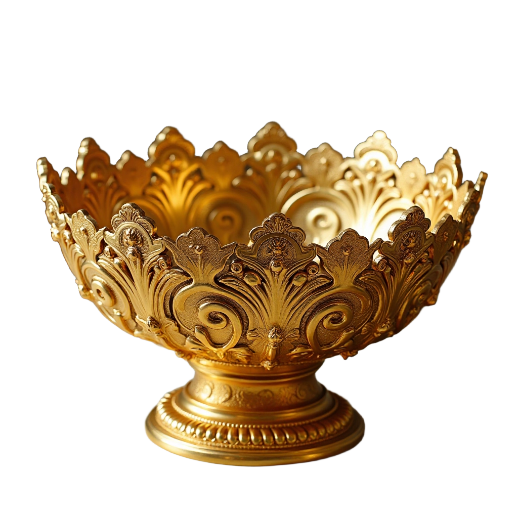 Golden Ornate Bowl