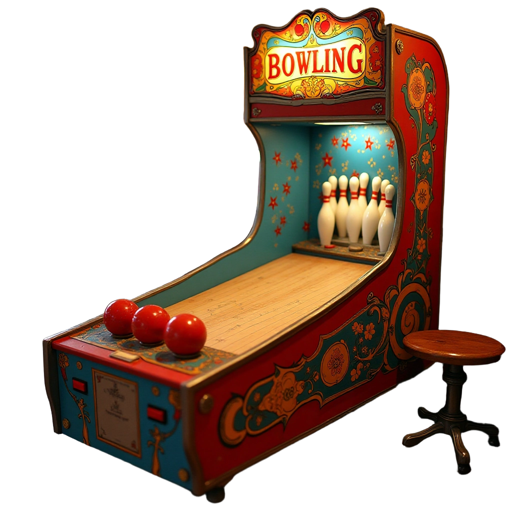 Vintage Arcade Bowling Machine