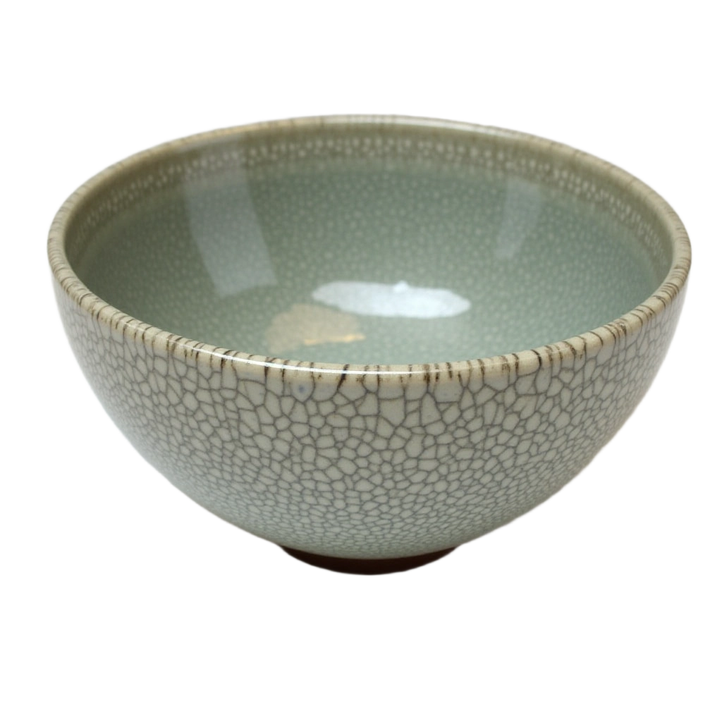 Crackle Glazed Ceramic Bowl