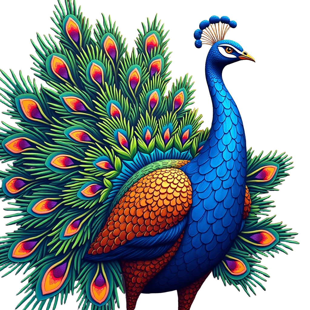 Majestic Peacock Display