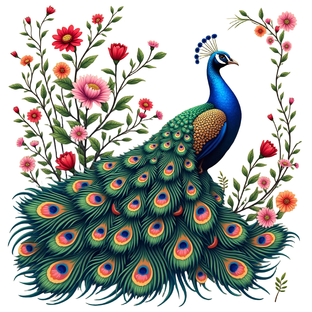 Peacock in Bloom