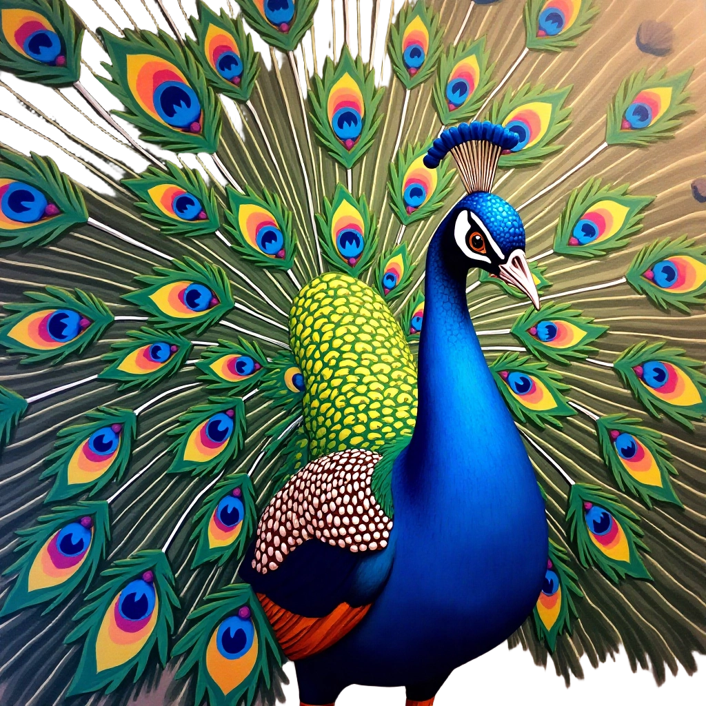 Radiant Peacock Display