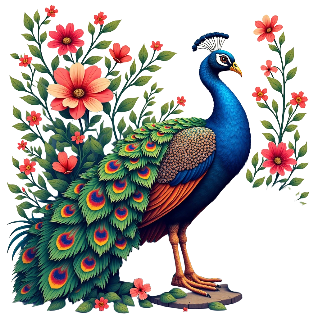 Peacock in Bloom