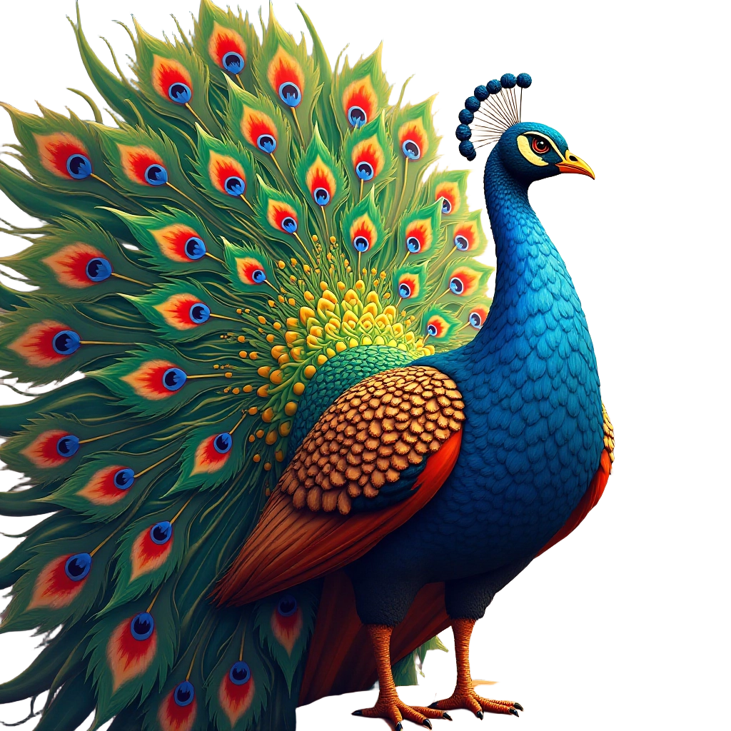 Majestic Peacock Display