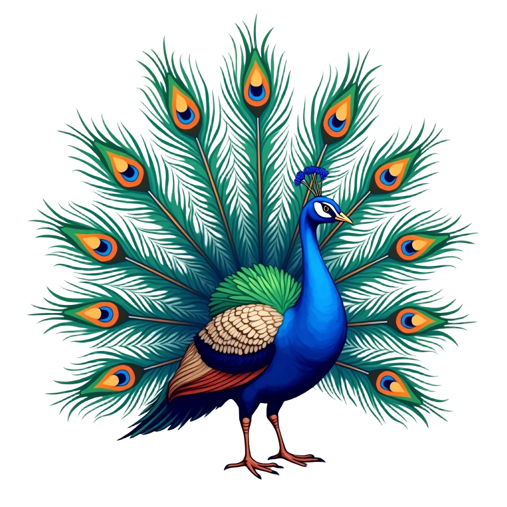 Majestic Peacock Display