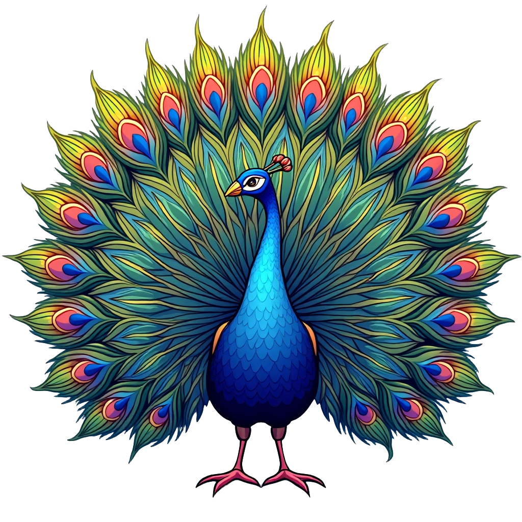 Majestic Peacock Display