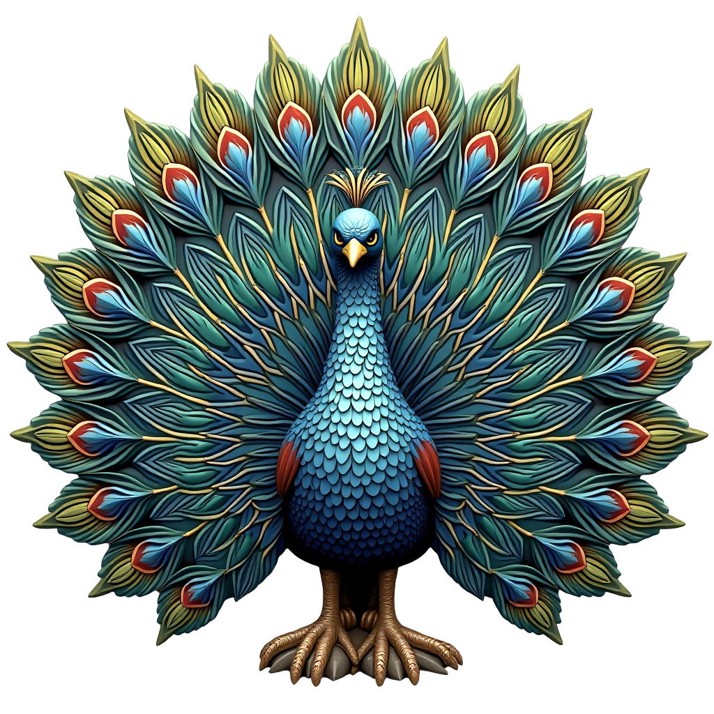 Majestic Peacock Display