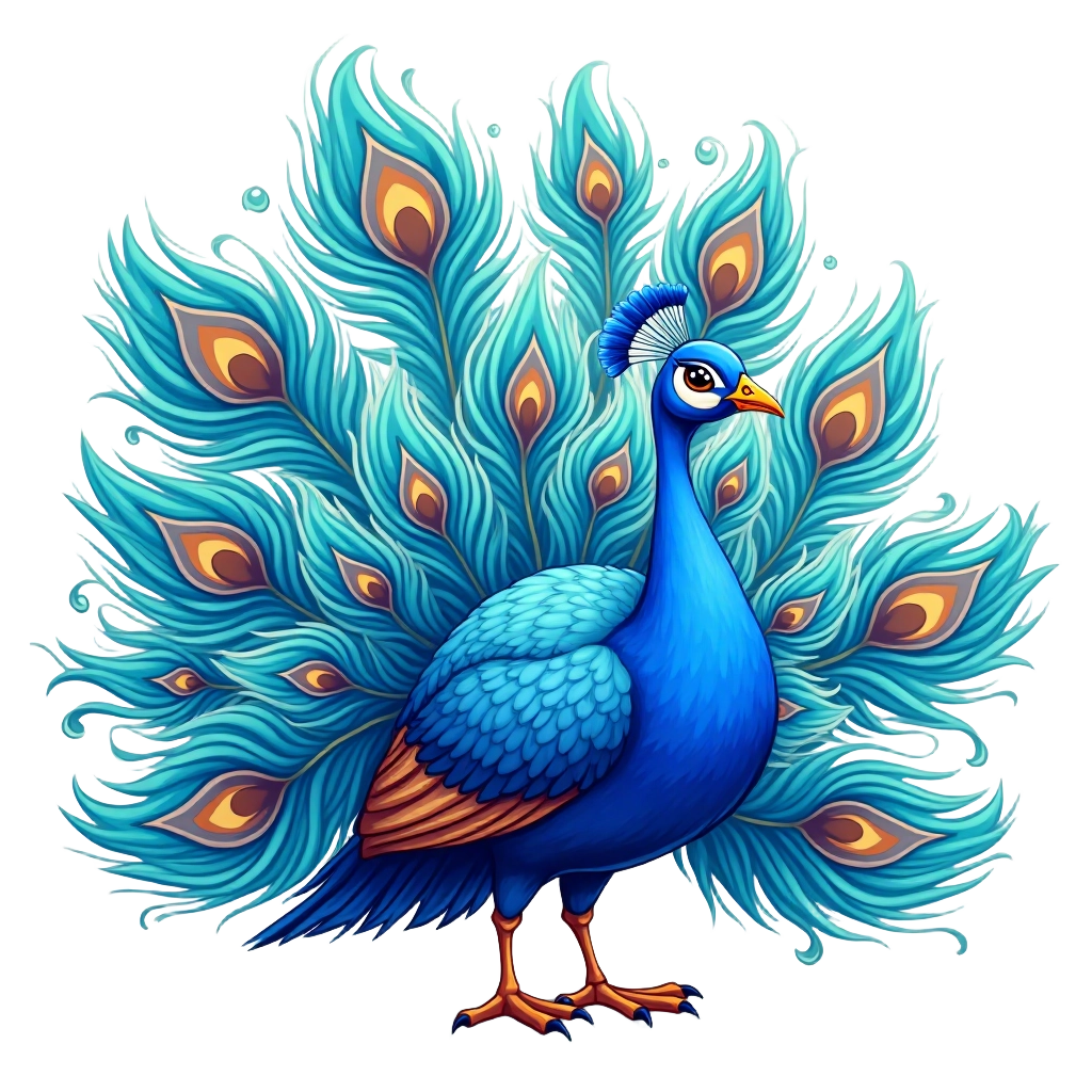 Majestic Blue Peacock