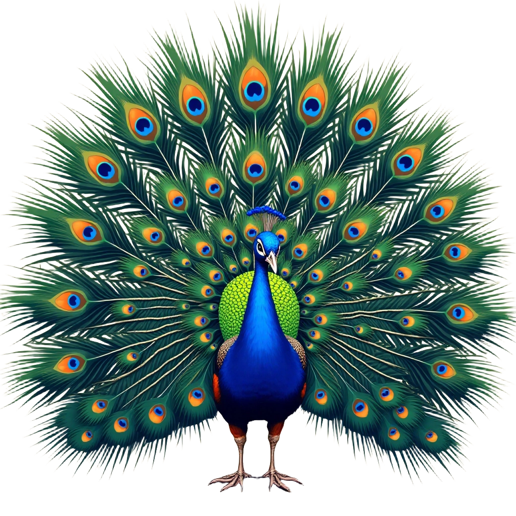 Majestic Peacock Display