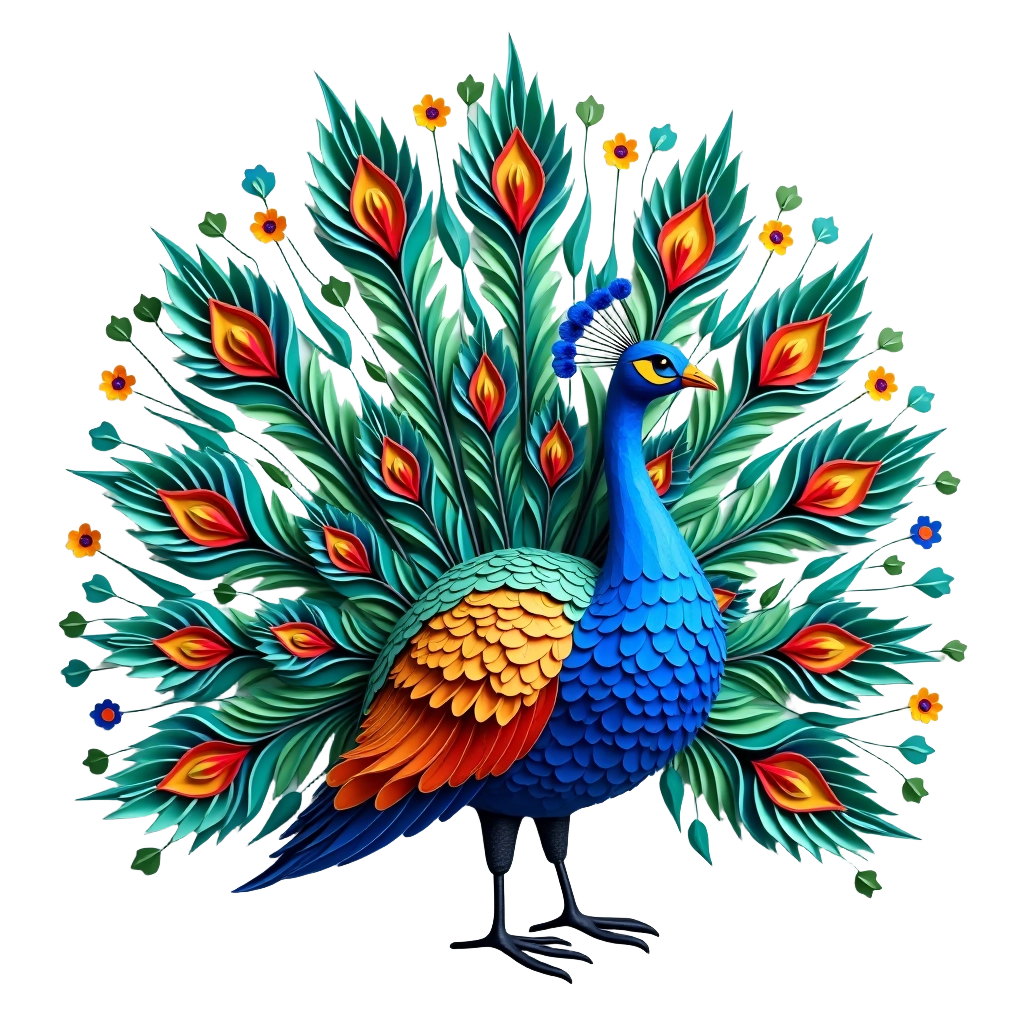 Vibrant Peacock