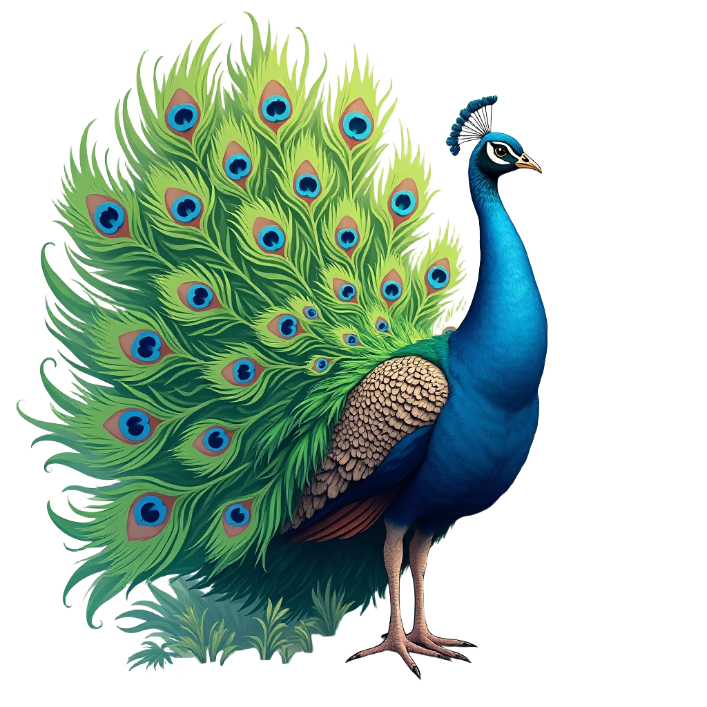 Majestic Peacock Display