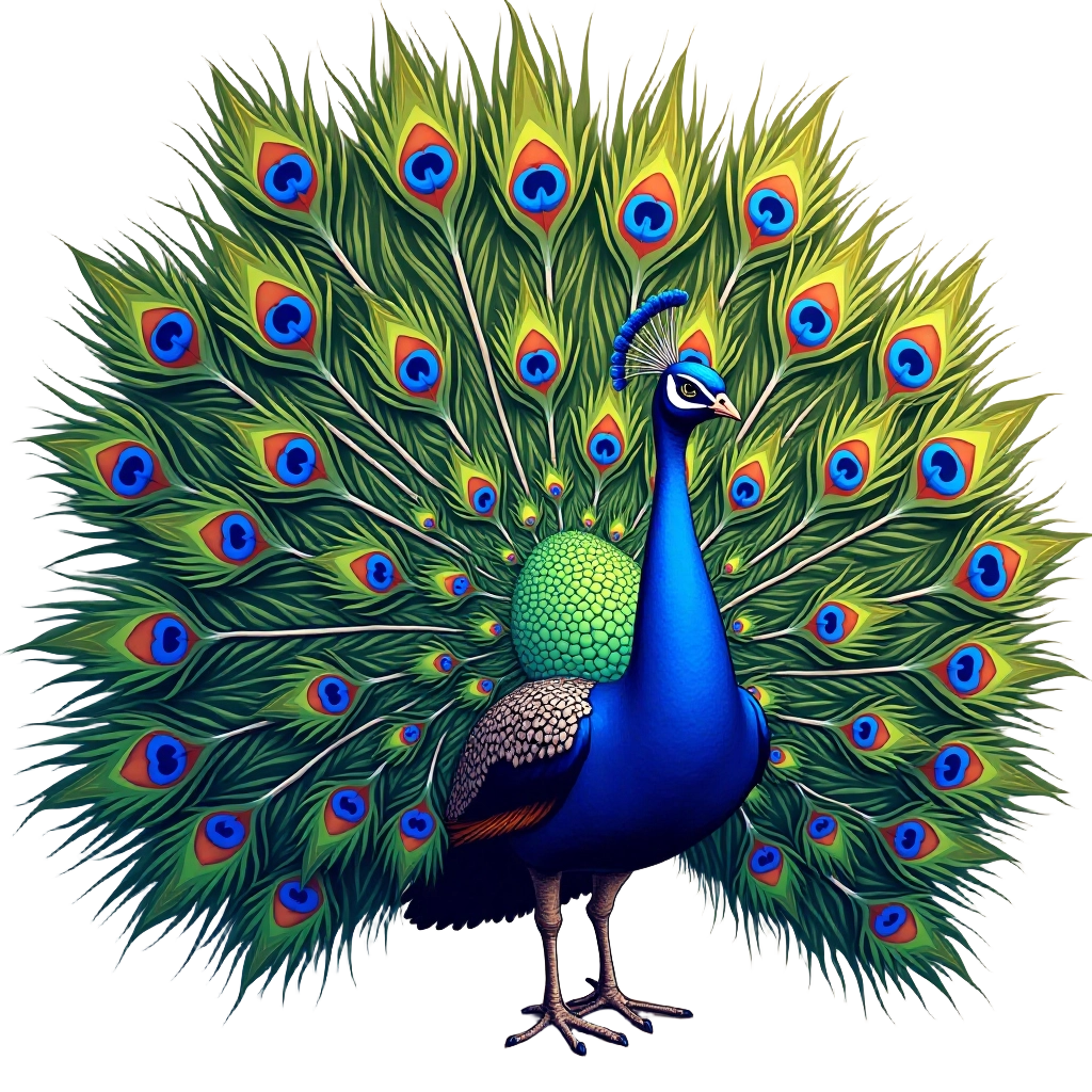 Majestic Peacock Display