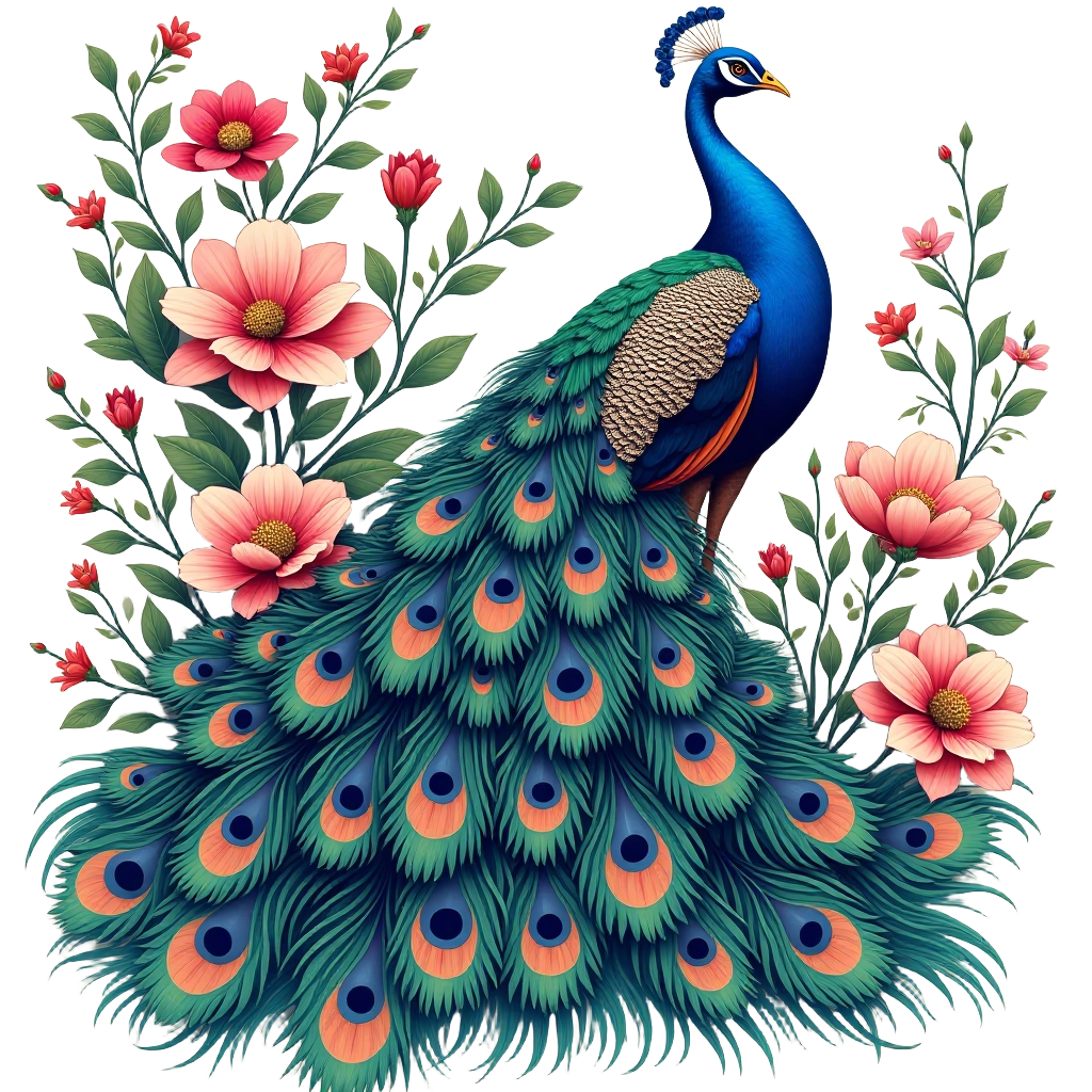 Peacock in Bloom