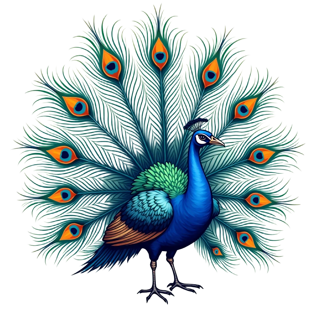 Majestic Peacock Display