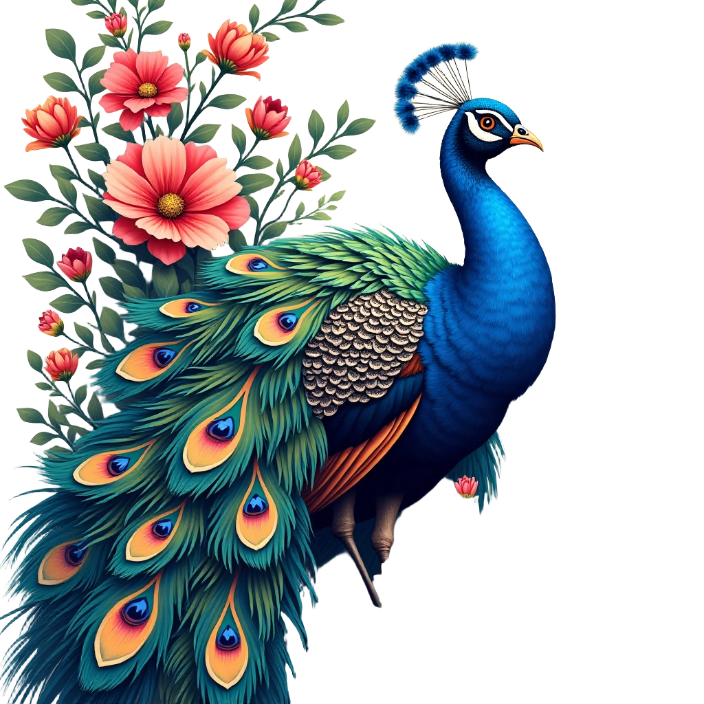 Peacock in Bloom