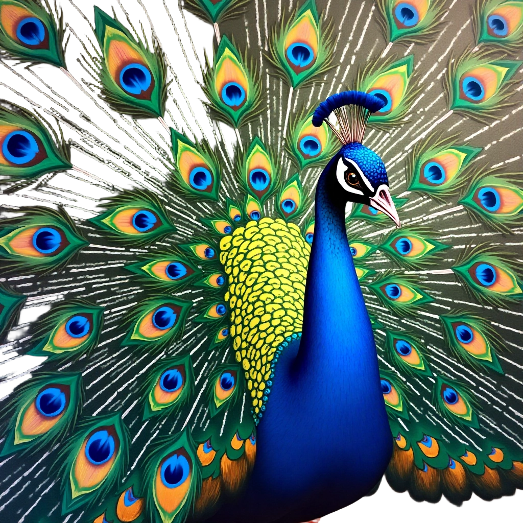 Majestic Peacock Display