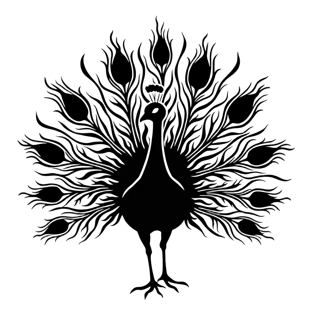 Elegant Peacock Silhouette