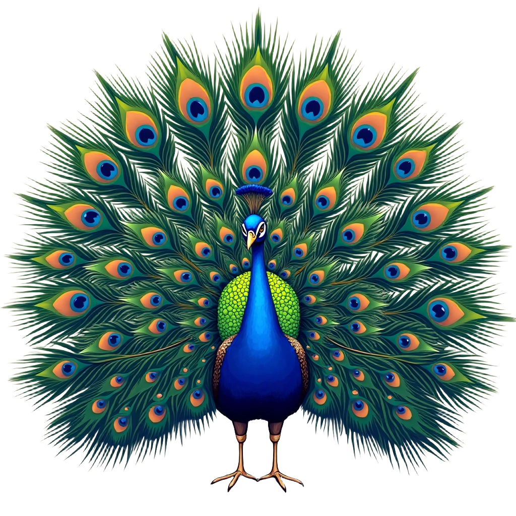 Majestic Peacock Display