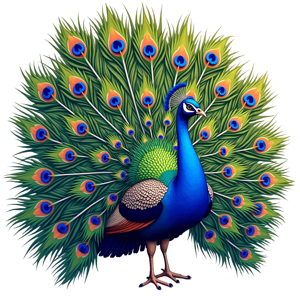 Majestic Peacock Display