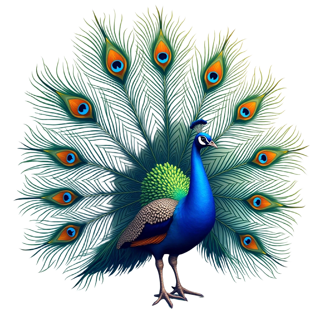 Majestic Peacock Display