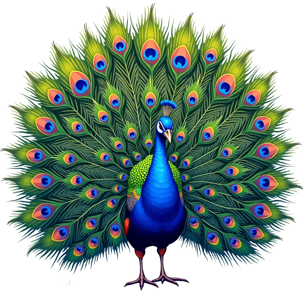 Majestic Peacock Display