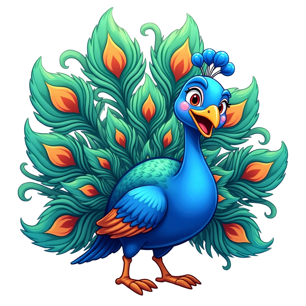 Colorful Peacock Illustration